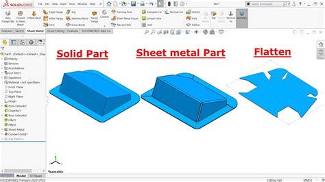 convert sheet metal to solid body fusion 360|convert solid body to sheet metal.